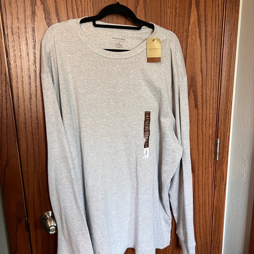 Sonoma Men's Light Gray Long Sleeve Shirt